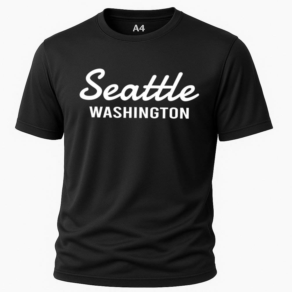 Seattle Washington Throwback Design Classic Cooling Performance Crew T-Shirt