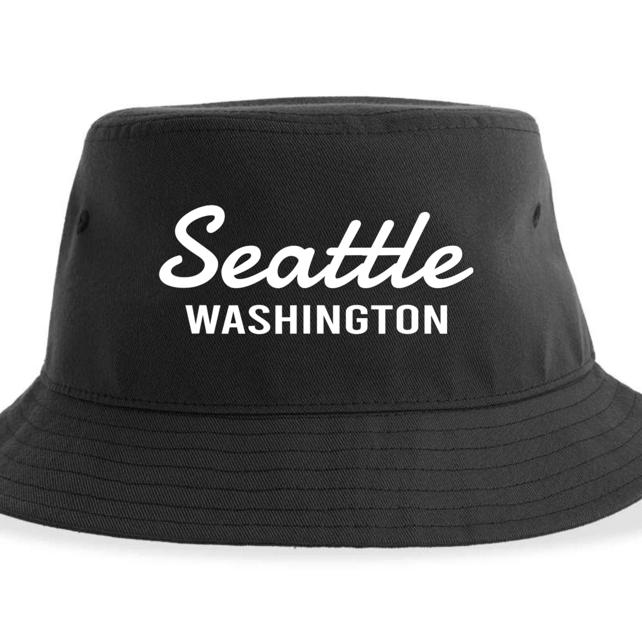Seattle Washington Throwback Design Classic Sustainable Bucket Hat