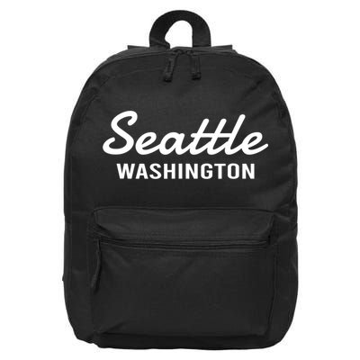 Seattle Washington Throwback Design Classic 16 in Basic Backpack
