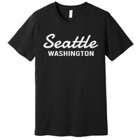 Seattle Washington Throwback Design Classic Premium T-Shirt