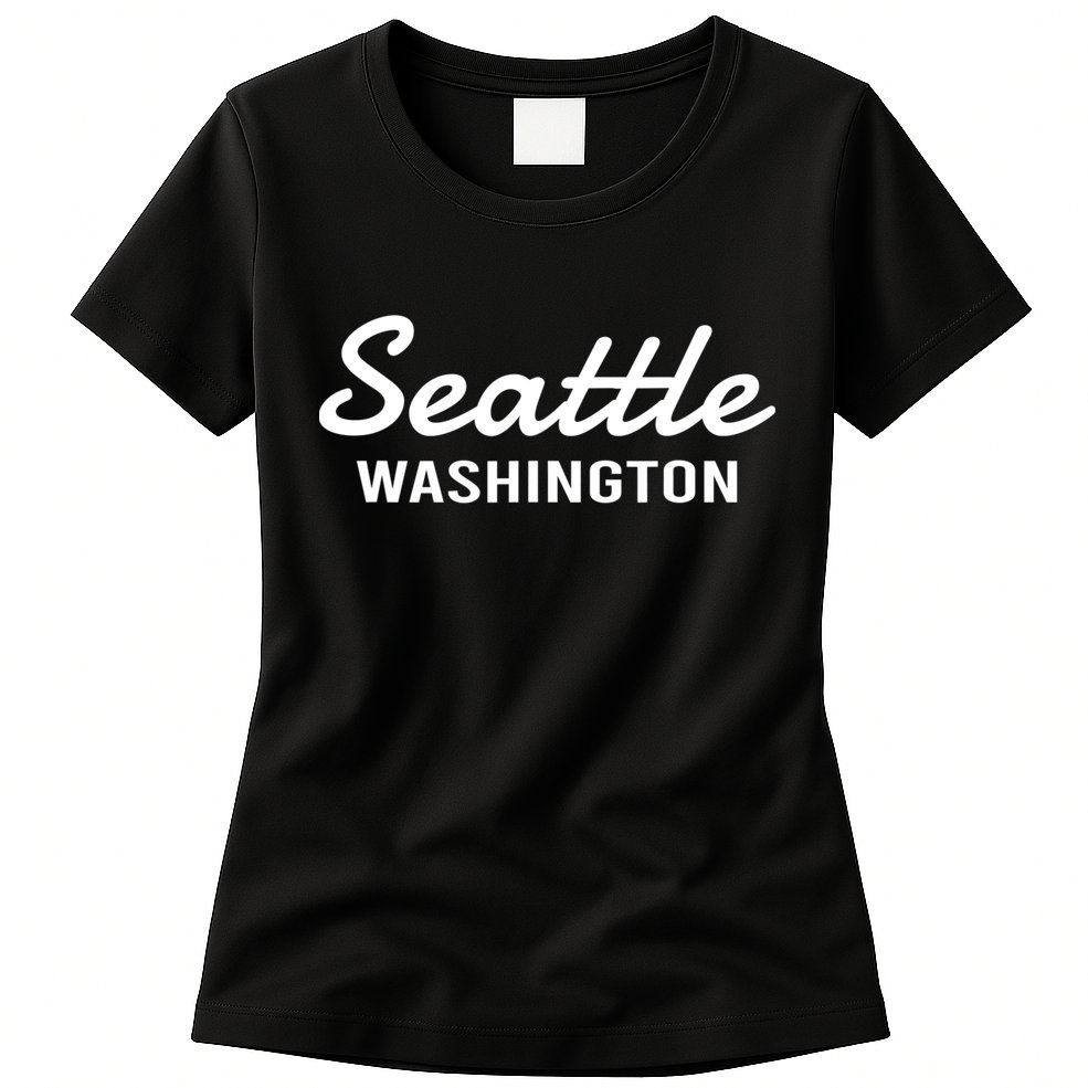 Seattle Washington Throwback Design Classic Womens T-Shirt