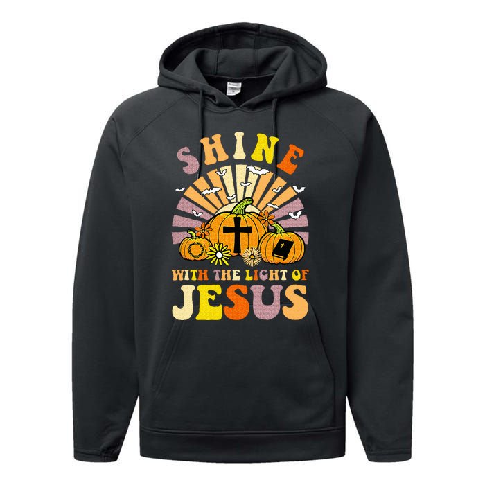 Shine With The Light Of Jesus Christian Lover Halloween Fall Performance Fleece Hoodie