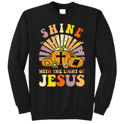 Shine With The Light Of Jesus Christian Lover Halloween Fall Sweatshirt