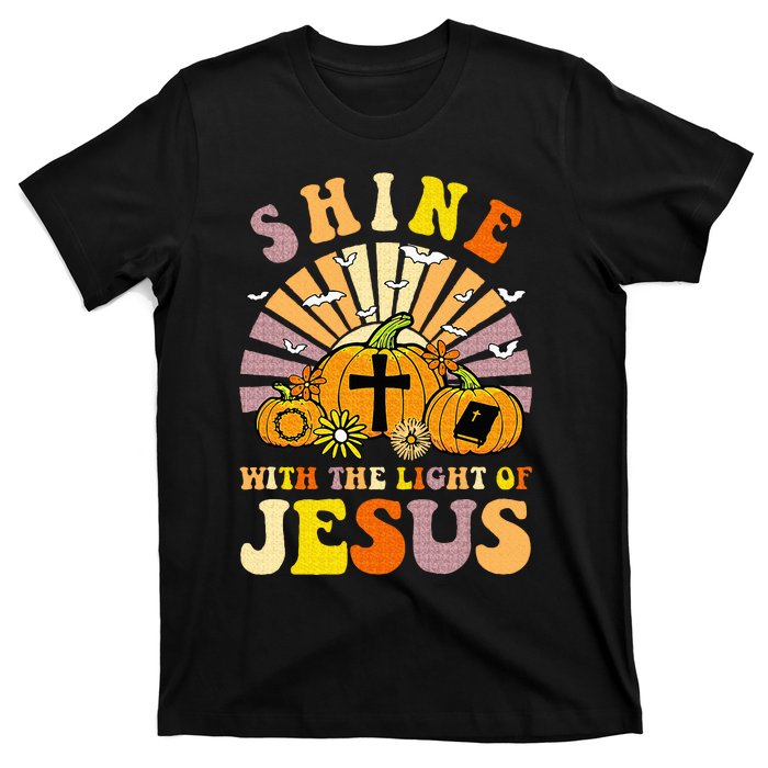 Shine With The Light Of Jesus Christian Lover Halloween Fall T-Shirt