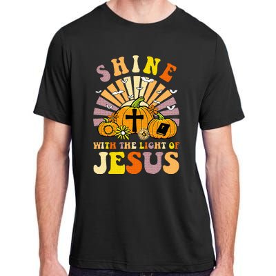 Shine With The Light Of Jesus Christian Lover Halloween Fall Adult ChromaSoft Performance T-Shirt