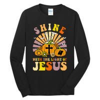 Shine With The Light Of Jesus Christian Lover Halloween Fall Tall Long Sleeve T-Shirt