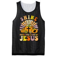 Shine With The Light Of Jesus Christian Lover Halloween Fall Mesh Reversible Basketball Jersey Tank