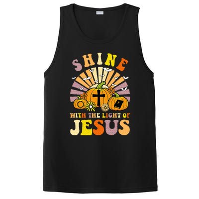 Shine With The Light Of Jesus Christian Lover Halloween Fall PosiCharge Competitor Tank