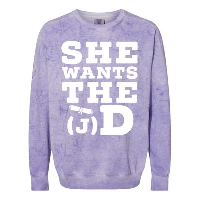 She Wants The D Doctor Of Jurisprudence Degree Graduate Gift Colorblast Crewneck Sweatshirt