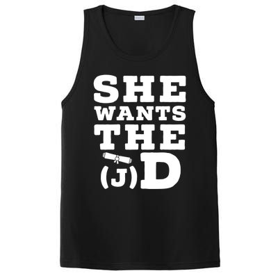 She Wants The D Doctor Of Jurisprudence Degree Graduate Gift PosiCharge Competitor Tank