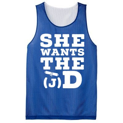 She Wants The D Doctor Of Jurisprudence Degree Graduate Gift Mesh Reversible Basketball Jersey Tank