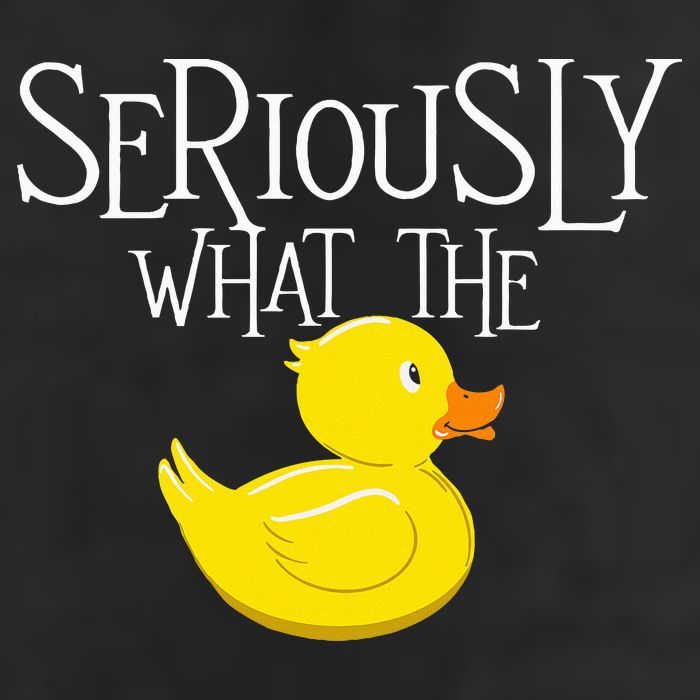 Seriously What The Duck  Duck Lover Pun Garment-Dyed Fleece Hoodie