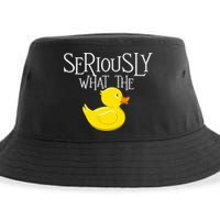 Seriously What The Duck  Duck Lover Pun Sustainable Bucket Hat