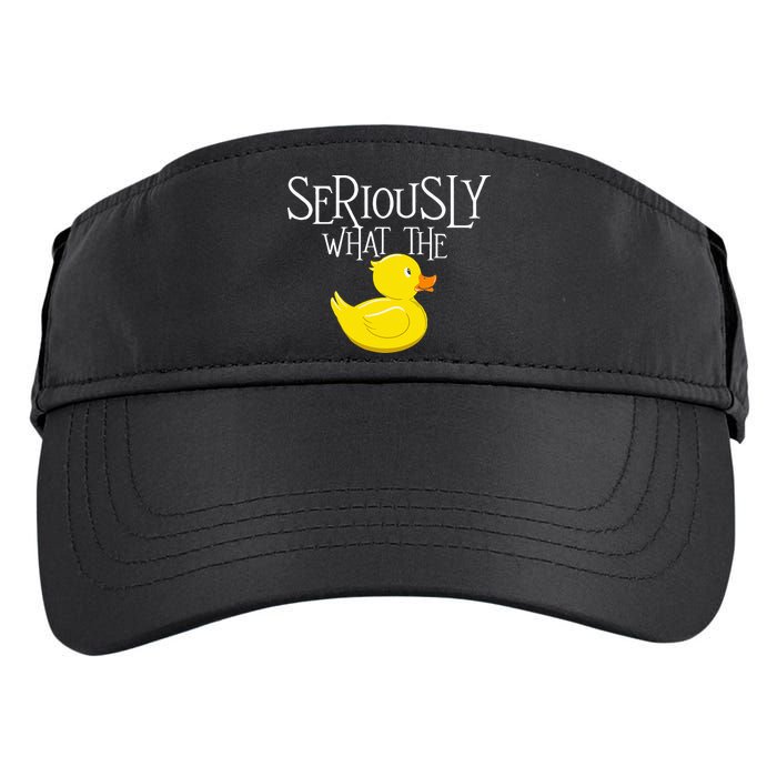 Seriously What The Duck  Duck Lover Pun Adult Drive Performance Visor