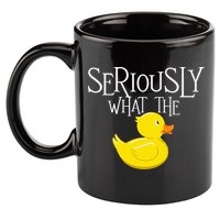 Seriously What The Duck  Duck Lover Pun 11oz C Handle Ceramic Mug