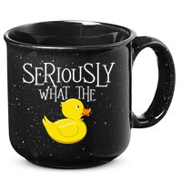 Seriously What The Duck  Duck Lover Pun 15oz Campfire Ceramic Mug