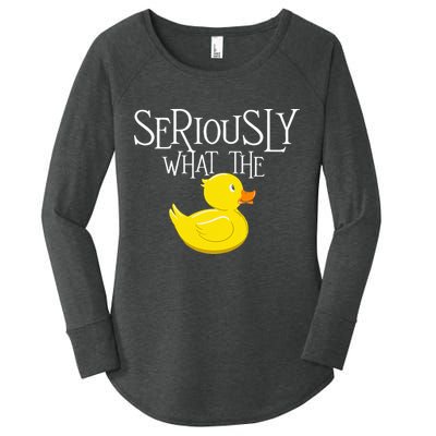 Seriously What The Duck  Duck Lover Pun Women's Perfect Tri Tunic Long Sleeve Shirt