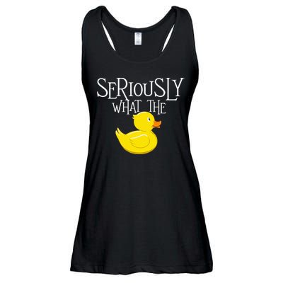 Seriously What The Duck  Duck Lover Pun Ladies Essential Flowy Tank