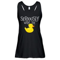 Seriously What The Duck  Duck Lover Pun Ladies Essential Flowy Tank