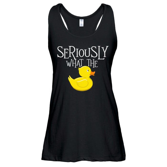 Seriously What The Duck  Duck Lover Pun Ladies Essential Flowy Tank