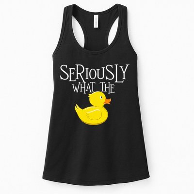 Seriously What The Duck  Duck Lover Pun Womens Tank Top