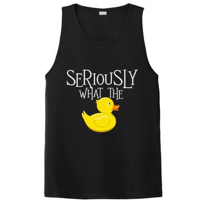 Seriously What The Duck  Duck Lover Pun PosiCharge Competitor Tank