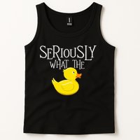 Seriously What The Duck  Duck Lover Pun Tank Top