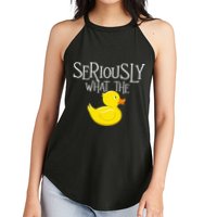 Seriously What The Duck  Duck Lover Pun Women's Perfect Tri Rocker Tank
