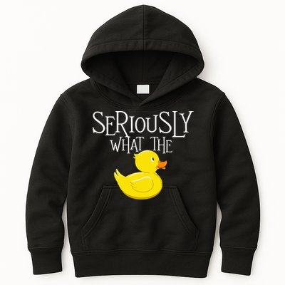 Seriously What The Duck  Duck Lover Pun Kids Hoodie