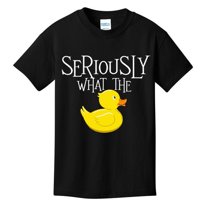 Seriously What The Duck  Duck Lover Pun Kids T-Shirt