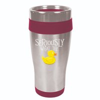 Seriously What The Duck  Duck Lover Pun 16oz Travel Tumbler