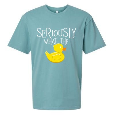 Seriously What The Duck  Duck Lover Pun Sueded Cloud Jersey T-Shirt