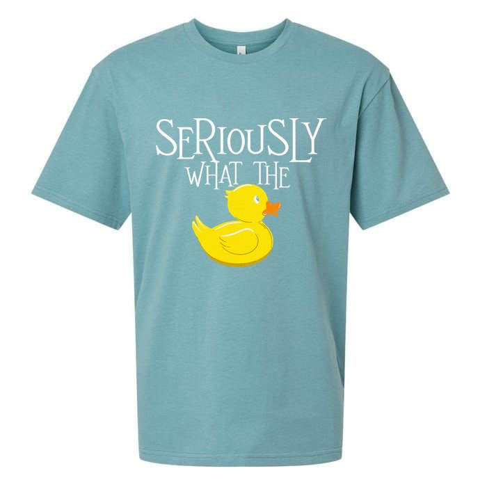 Seriously What The Duck  Duck Lover Pun Sueded Cloud Jersey T-Shirt