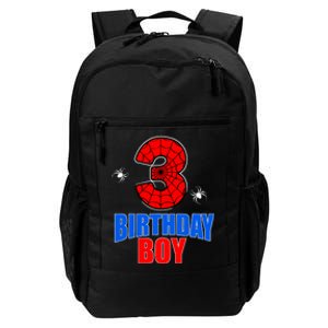 Spider Web Three 3 Years Old 3rd Birthday Boy Party Daily Commute Backpack