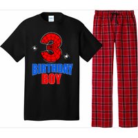 Spider Web Three 3 Years Old 3rd Birthday Boy Party Pajama Set