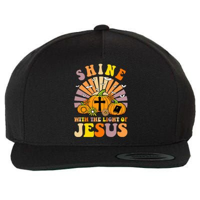 Shine With The Light Of Jesus Christian Lover Halloween Fall Wool Snapback Cap