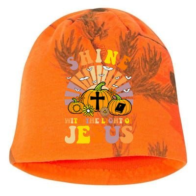 Shine With The Light Of Jesus Christian Lover Halloween Fall Kati - Camo Knit Beanie