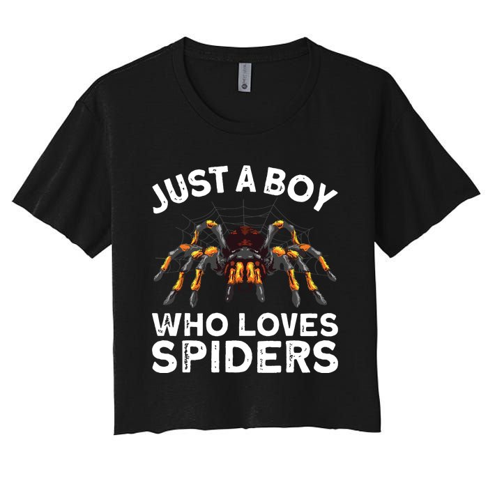 Spider Web Tarancute Spider For Boyspider Web Tarancute Spider Women's Crop Top Tee