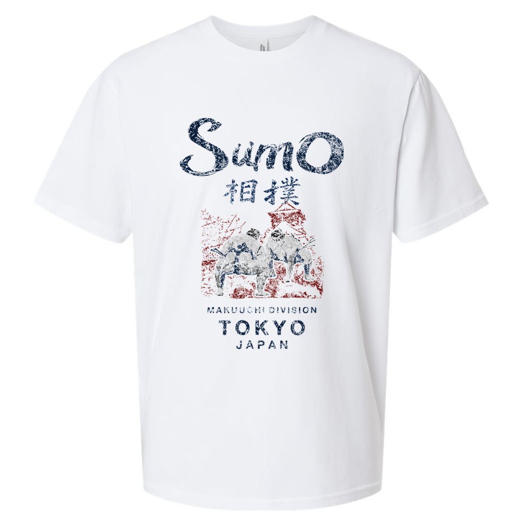 Sumo Wrestling Tokyo Japan Vintage Sueded Cloud Jersey T-Shirt