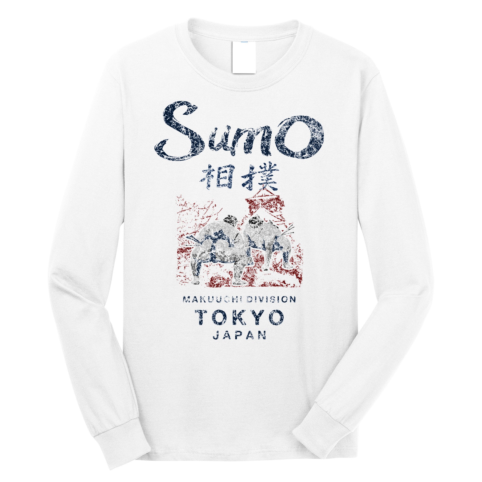 Sumo Wrestling Tokyo Japan Vintage Long Sleeve Shirt