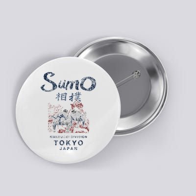 Sumo Wrestling Tokyo Japan Vintage Button