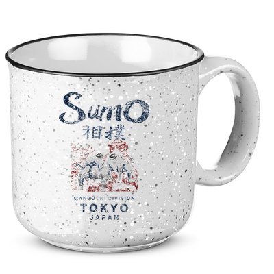 Sumo Wrestling Tokyo Japan Vintage 15oz Campfire Ceramic Mug