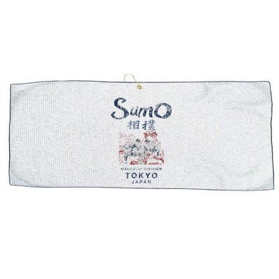 Sumo Wrestling Tokyo Japan Vintage Large Microfiber Waffle Golf Towel