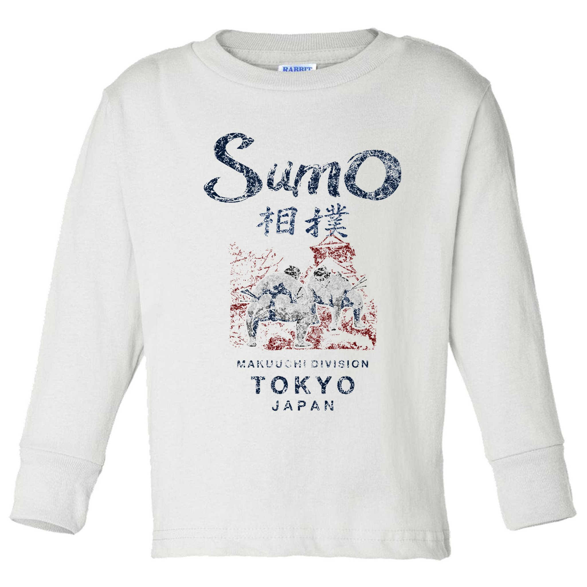 Sumo Wrestling Tokyo Japan Vintage Toddler Long Sleeve Shirt