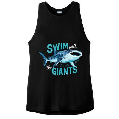 Swim With The Giants Whale Shark Ladies PosiCharge Tri-Blend Wicking Tank