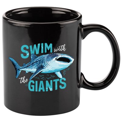 Swim With The Giants Whale Shark 11oz C Handle Ceramic Mug
