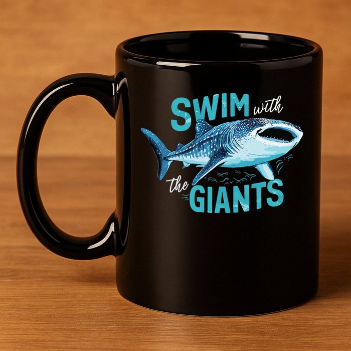 Swim With The Giants Whale Shark 11oz C Handle Ceramic Mug
