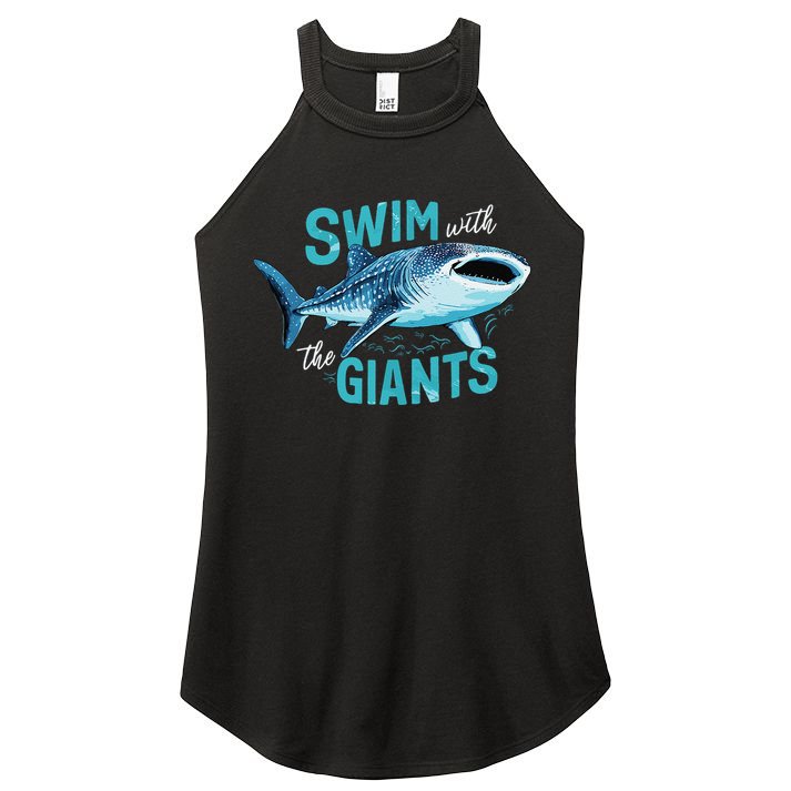 Swim With The Giants Whale Shark Women's Perfect Tri Rocker Tank