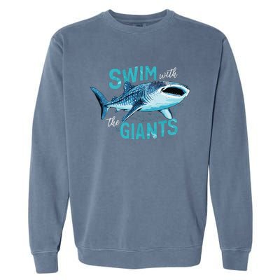 Swim With The Giants Whale Shark Garment-Dyed Sweatshirt