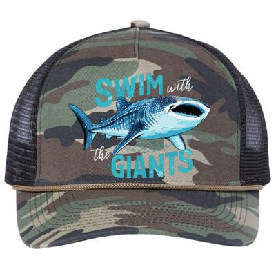 Swim With The Giants Whale Shark Retro Rope Trucker Hat Cap